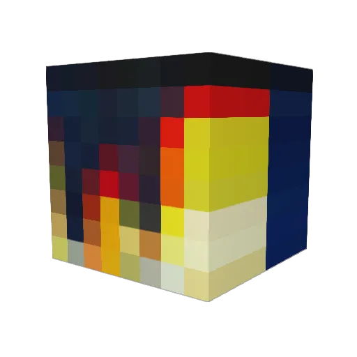 GaraGanZolla Minecraft avatar head, 3D render
