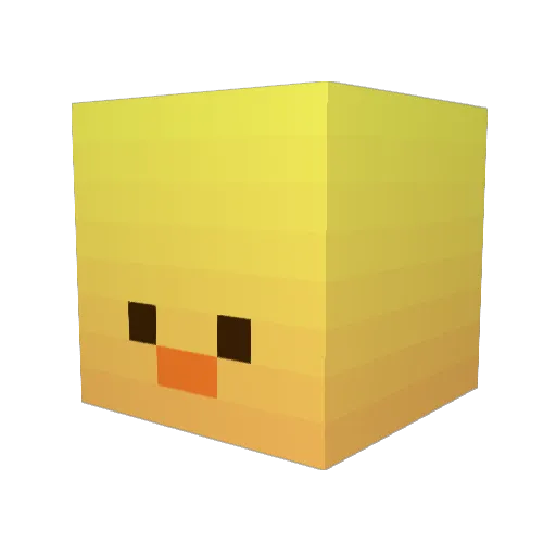 Garabis Minecraft avatar head, 3D render