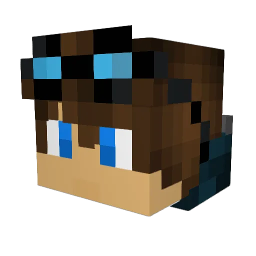 Garadil Minecraft avatar head, 3D render