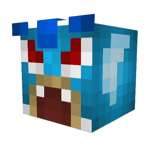 Garados0702 Minecraft avatar head, 3D render