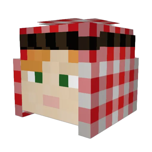 GarageFloyd Minecraft avatar head, 3D render