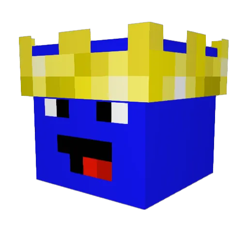 Garagebrorsan Minecraft avatar head, 3D render