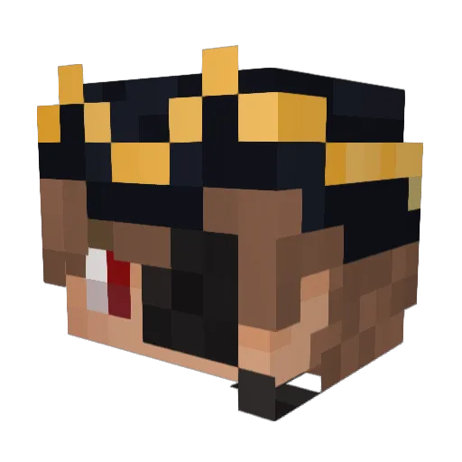 Garamie Minecraft avatar head, 3D render