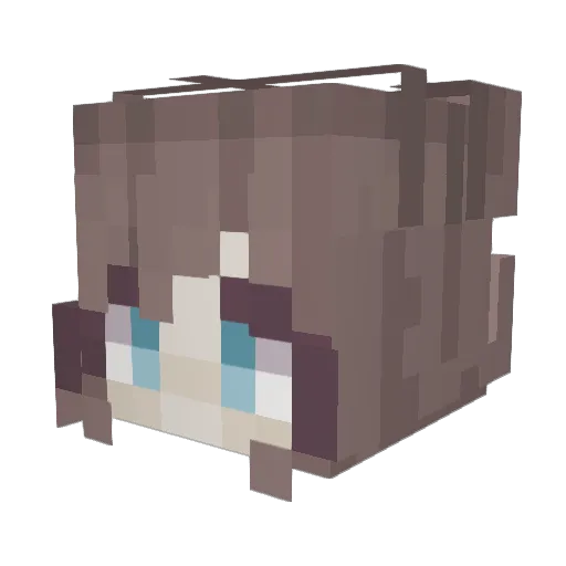 Garamok Minecraft avatar head, 3D render