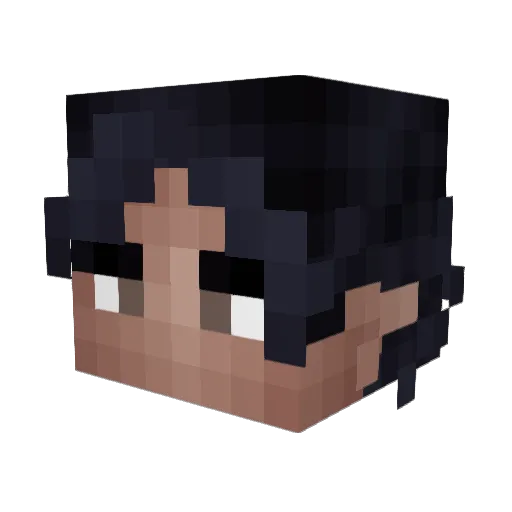 Garbacca Minecraft avatar head, 3D render