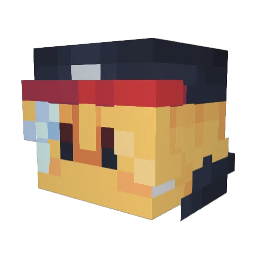 GarbageToast Minecraft avatar head, 3D render