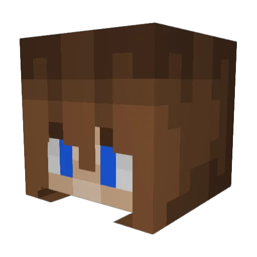 Garbage_HATT Minecraft avatar head, 3D render