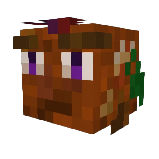 Garbbo Minecraft avatar head, 3D render