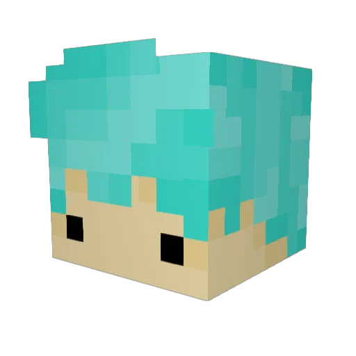 Garbel Minecraft avatar head, 3D render