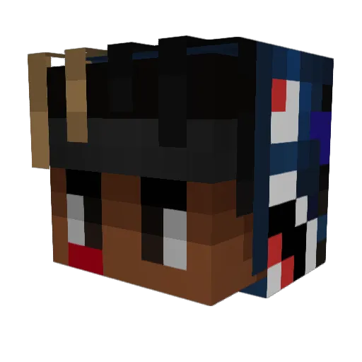 Garbelion Minecraft avatar head, 3D render
