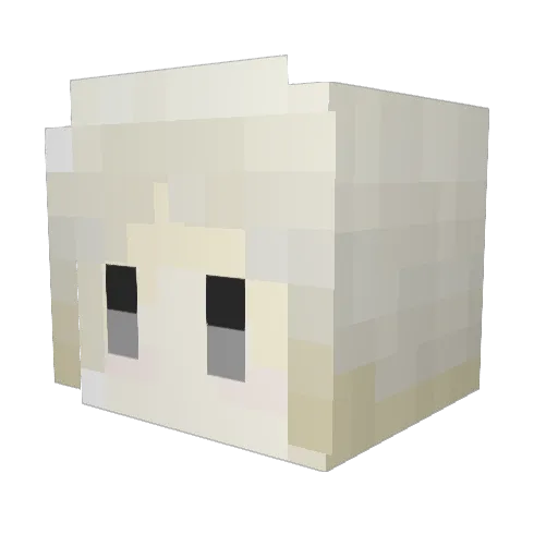 GarblePurple Minecraft avatar head, 3D render