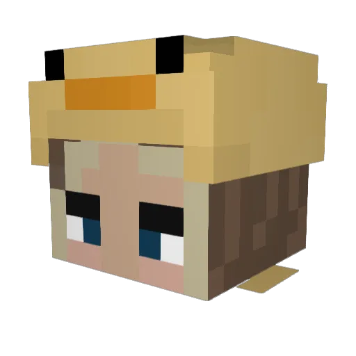 Garbledegook Minecraft avatar head, 3D render