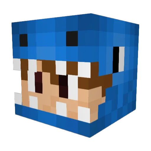 GarboHydrates_ Minecraft avatar head, 3D render