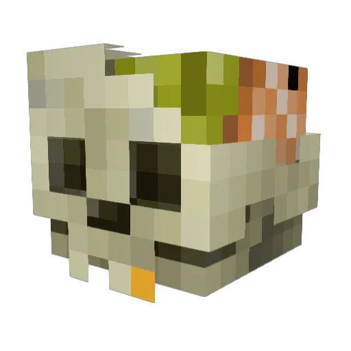 Garbt Minecraft avatar head, 3D render