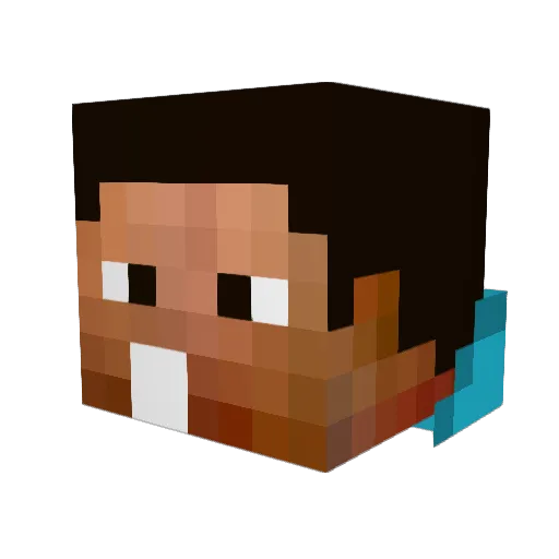 GarciaKing Minecraft avatar head, 3D render