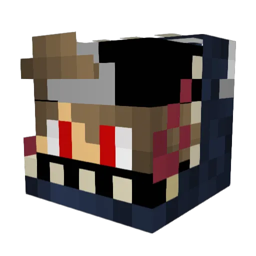 Garcias_ Minecraft avatar head, 3D render