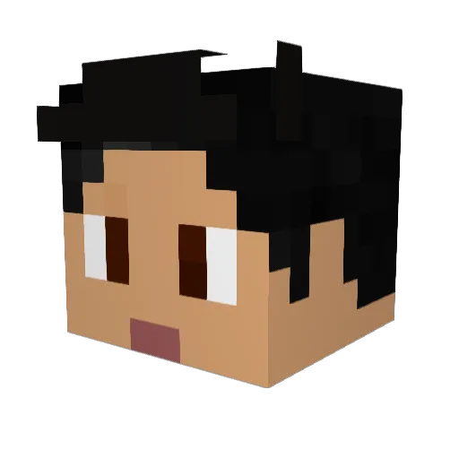 Gard246 Minecraft avatar head, 3D render