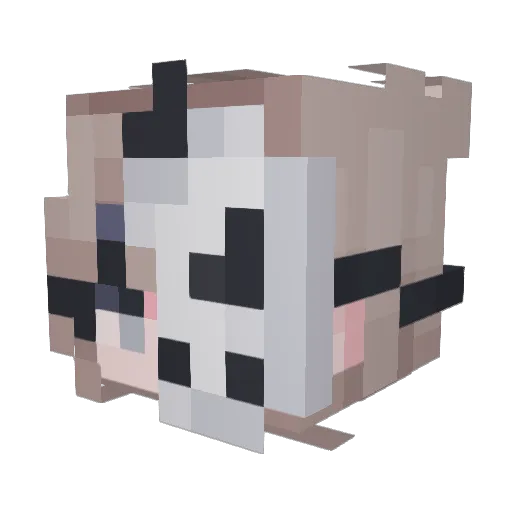 GardenGos Minecraft avatar head, 3D render