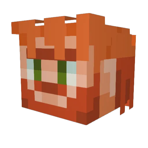 GardenOE Minecraft avatar head, 3D render