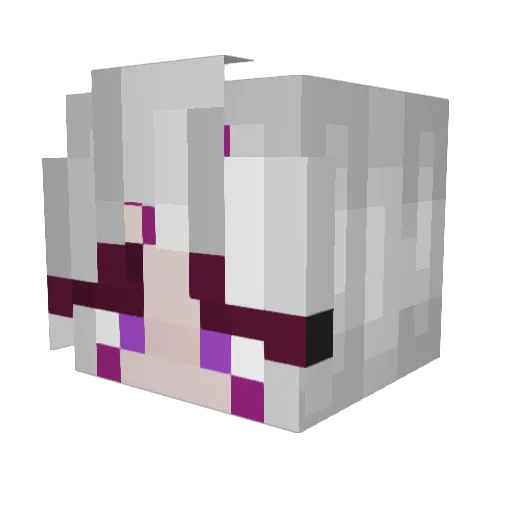 GardenOfLuna Minecraft avatar head, 3D render