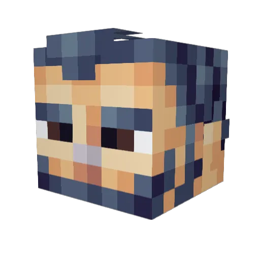 Gardhok Minecraft avatar head, 3D render