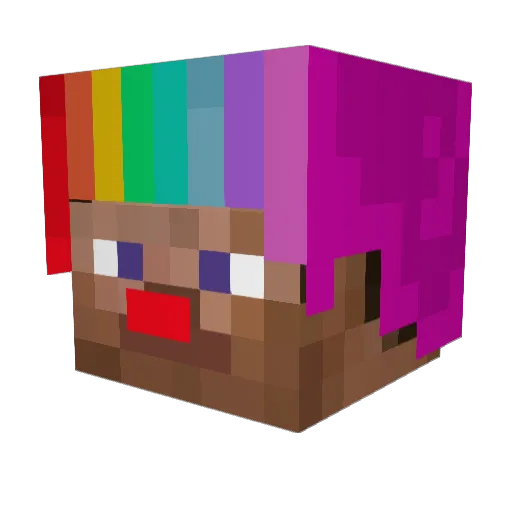 Garebear08 Minecraft avatar head, 3D render