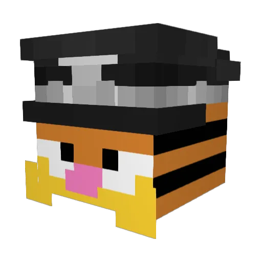 Garefel Minecraft avatar head, 3D render
