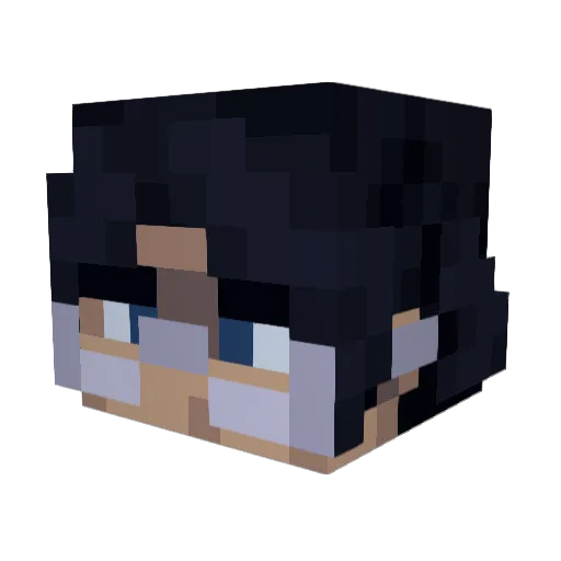 Garelka Minecraft avatar head, 3D render