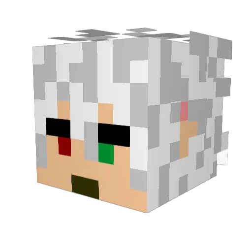 Gareske Minecraft avatar head, 3D render