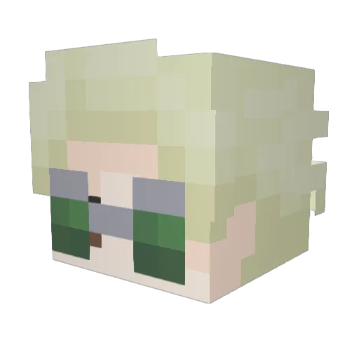 GarfamiGento Minecraft avatar head, 3D render