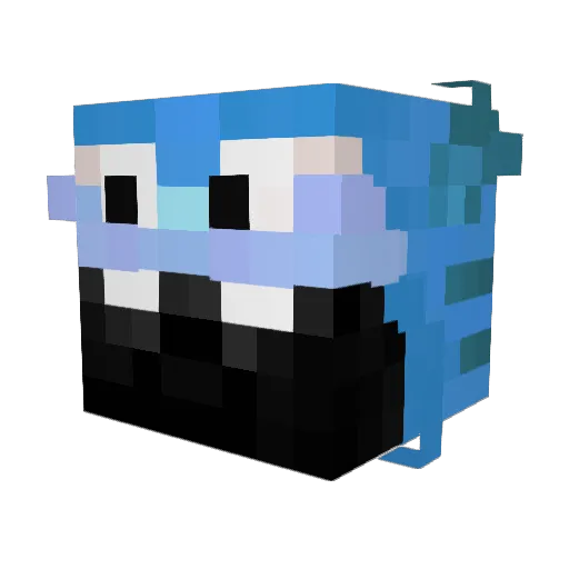Garff Minecraft avatar head, 3D render
