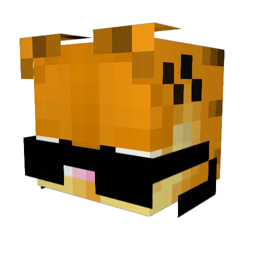 Garfield12349 Minecraft avatar head, 3D render