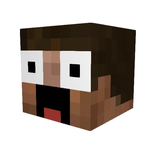 Garfield125 Minecraft avatar head, 3D render