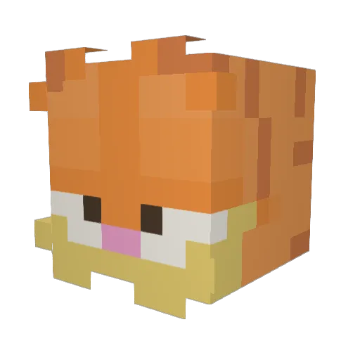 GarfieldThatCat Minecraft avatar head, 3D render