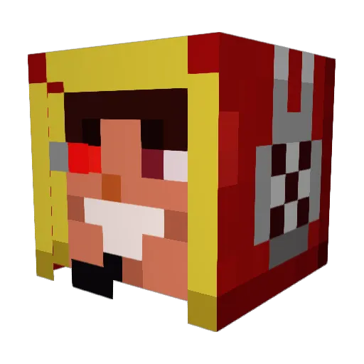 Garfieldcrypto Minecraft avatar head, 3D render