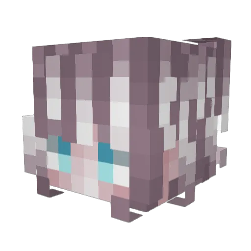 Garfsune_Miku Minecraft avatar head, 3D render