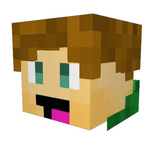 GarfumbleChumble Minecraft avatar head, 3D render