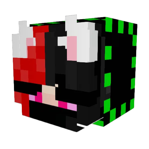 GarfunkL Minecraft avatar head, 3D render