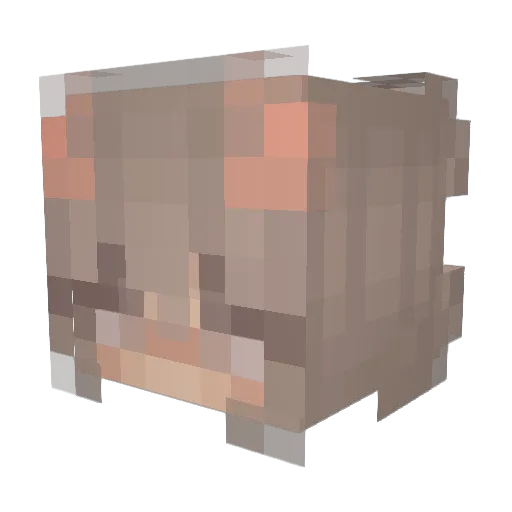 Garg0yleX Minecraft avatar head, 3D render