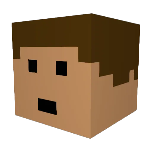 Garga_mel Minecraft avatar head, 3D render