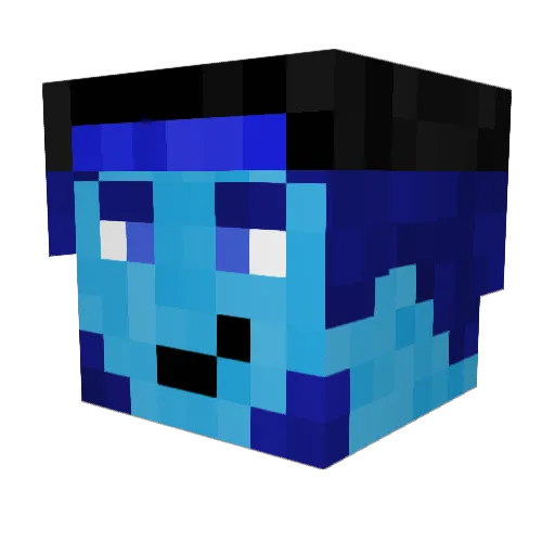 Gargane Minecraft avatar head, 3D render