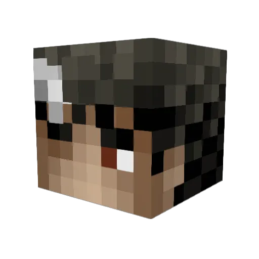 Gargantuan_Bro Minecraft avatar head, 3D render