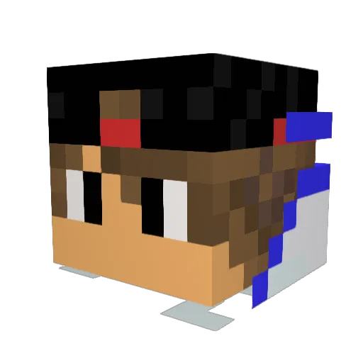 Gargate Minecraft avatar head, 3D render