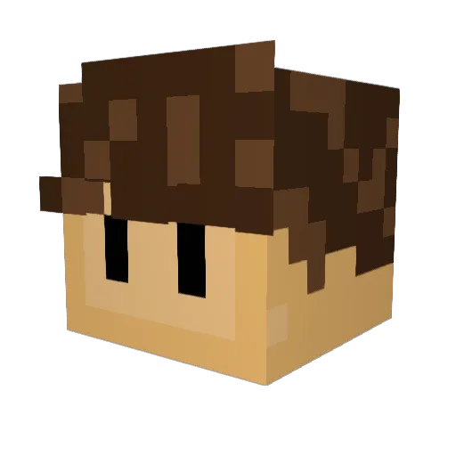 GarglesOnSnot Minecraft avatar head, 3D render