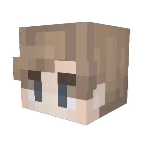 Gargoman Minecraft avatar head, 3D render