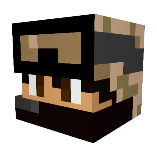 Garidus23 Minecraft avatar head, 3D render
