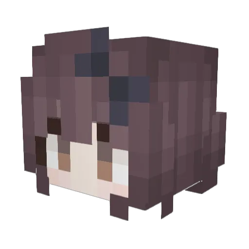 Garielka Minecraft avatar head, 3D render