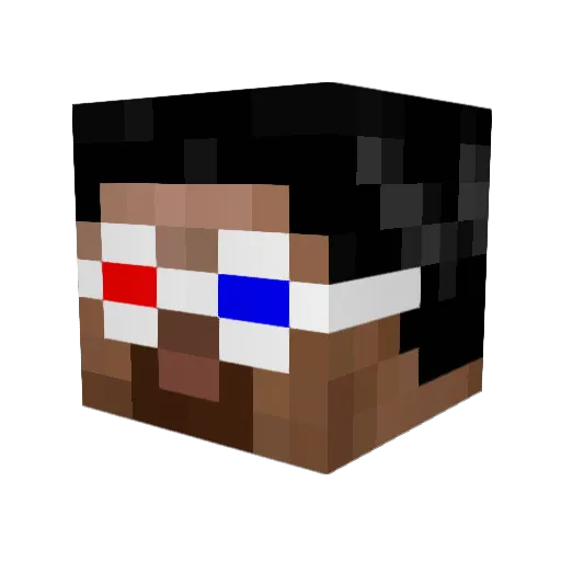 Garigou Minecraft avatar head, 3D render