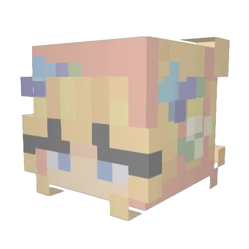 Garima192 Minecraft avatar head, 3D render