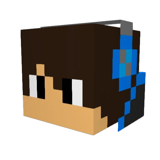 Garispxd Minecraft avatar head, 3D render